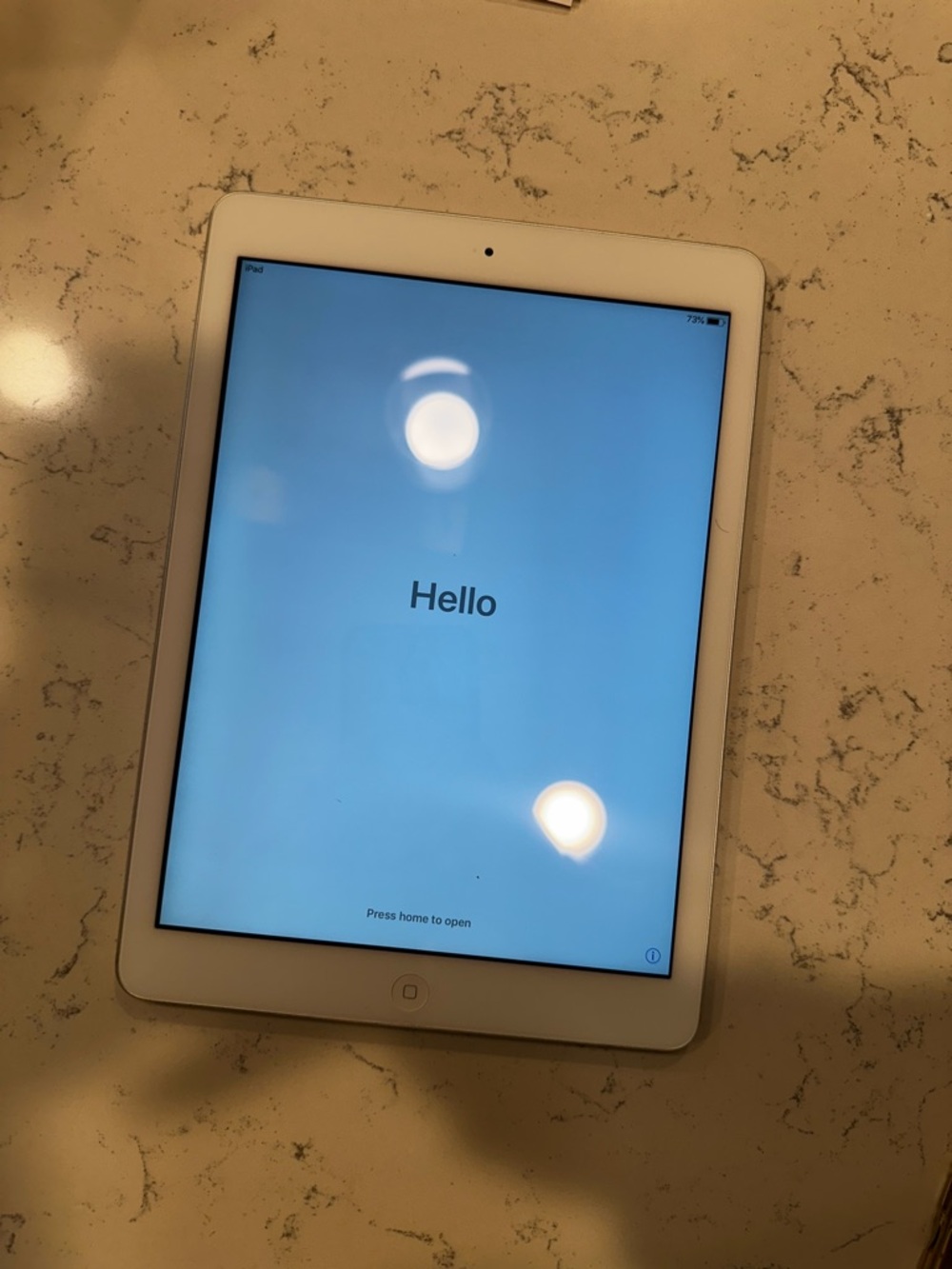 Apple iPad Air 2 - White Front Silver Back Tablet